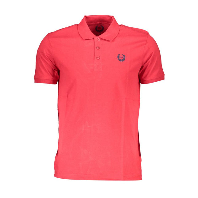 Gianmarco Venturi Red Cotton Men Polo Shirt