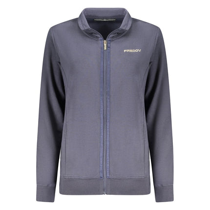 Freddy Blue Cotton Women Sweatshirt