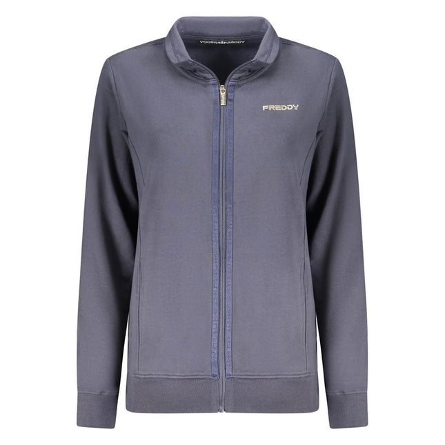 Freddy Blue Cotton Women Sweatshirt