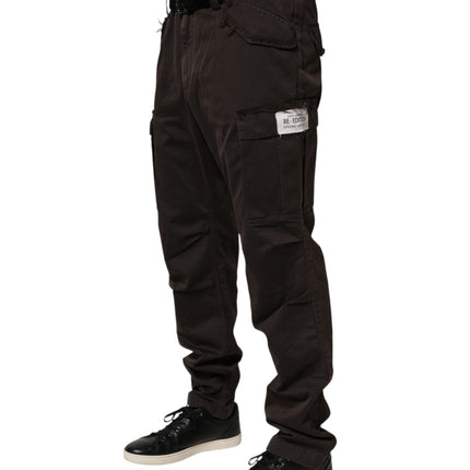 Dolce & Gabbana Brown Re- Edition Cotton Men Cargo Pants
