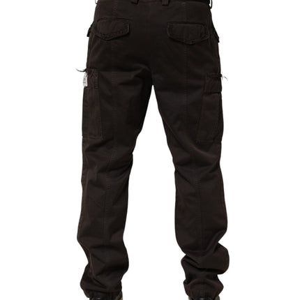 Dolce & Gabbana Brown Re- Edition Cotton Men Cargo Pants