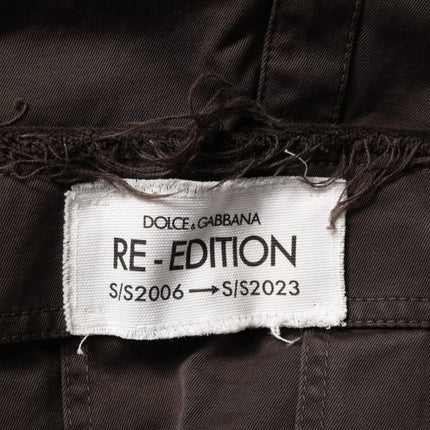 Dolce & Gabbana Brown Re- Edition Cotton Men Cargo Pants