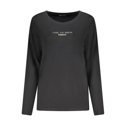 Freddy Black Cotton Women T-Shirt