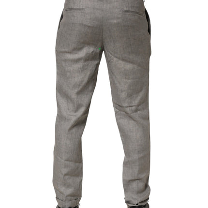 Briglia 1949 Gray Mid Waist Dress Formal Skinny Men Pants