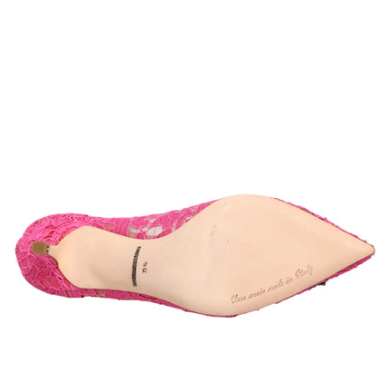 Dolce & Gabbana Pink Taormina Lace DEVOTION Pumps Shoes