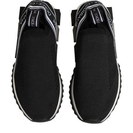 Dolce & Gabbana Black Slip On Sorrento Low Top Sneakers Shoes