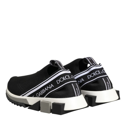 Dolce & Gabbana Black Slip On Sorrento Low Top Sneakers Shoes