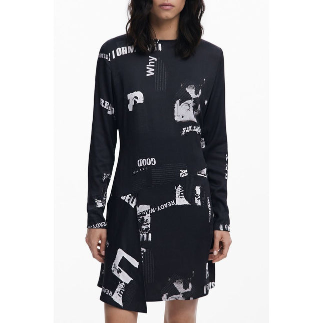 Desigual Nero Viscosa Women Dress