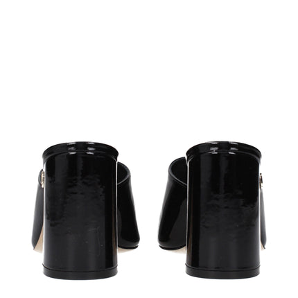 Jimmy Choo Black Leather Platform Sandals