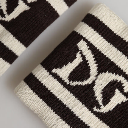 Dolce & Gabbana Black White DG Logo Cotton 1 Pair  Wristband