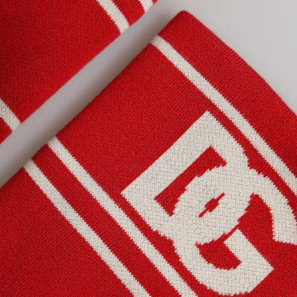 Dolce & Gabbana Red White DG Logo Cotton 1 Pair One SIze Wristband