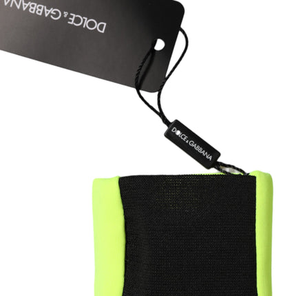 Dolce & Gabbana Yellow Green Silk DG Logo Men Wristband