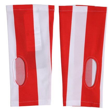 Dolce & Gabbana Red White Nylon Fingerless Wrist Length Gloves