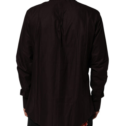 Dolce & Gabbana Brown Cotton LongSleeve MARTINI Dress  Shirt