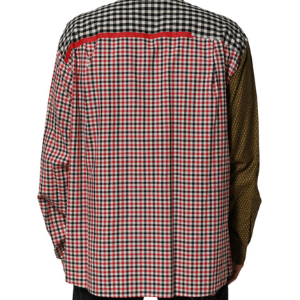 Dolce & Gabbana Multicolor Cotton Collared Checkered Shirt