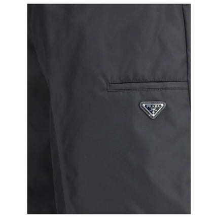 Prada Black Recycled Polyamide Bermuda Shorts