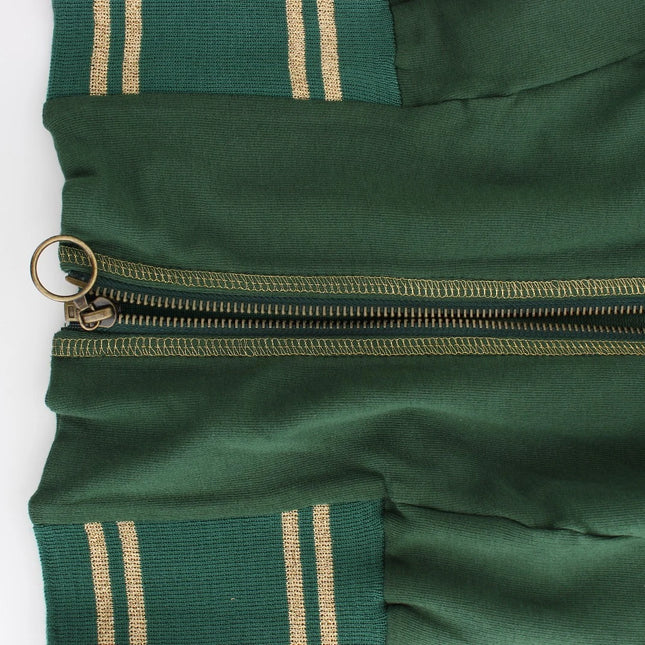 John Galliano Green Mock Zip Cardigan Sweatshirt Sweater Jacket