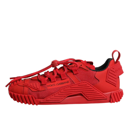 Dolce & Gabbana Red Logo Lace Low Top NS1 Sneakers Shoes
