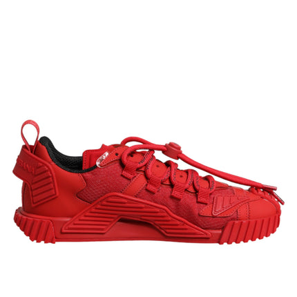 Dolce & Gabbana Red Logo Lace Low Top NS1 Sneakers Shoes