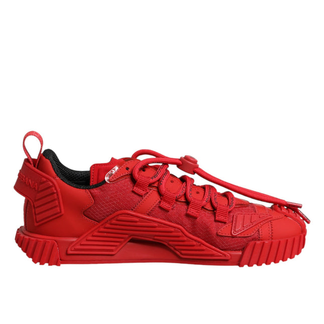 Dolce & Gabbana Red Logo Lace Low Top NS1 Sneakers Shoes