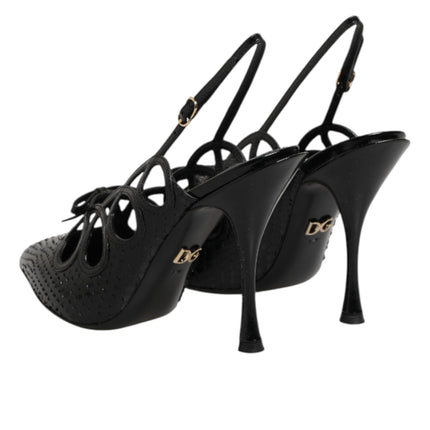 Dolce & Gabbana Leather High Heels Slingback Shoes