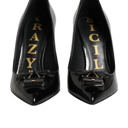 Dolce & Gabbana Black Bag Embellished Heels Pumps Shoes