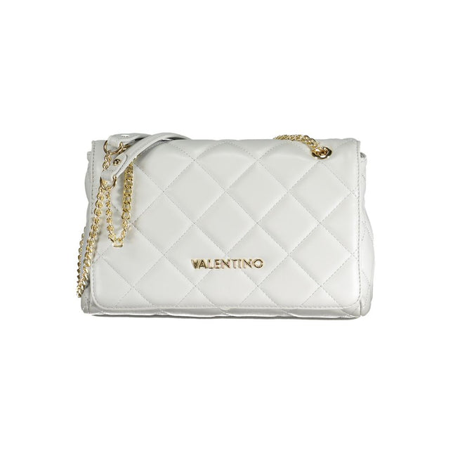 Mario Valentino Gray Polyurethane Women's Bag With Chain Shoulder Handle