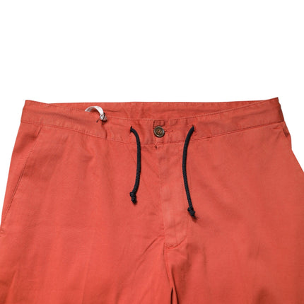 Domenico Tagliente Orange Skinny Fit Men Chino Trouser Pants