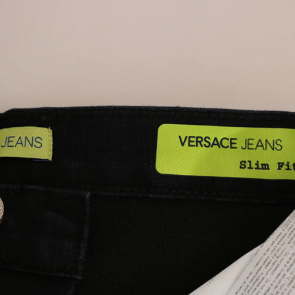 Versace Jeans Couture Dark Black Dora Slim Fit Denim Pants