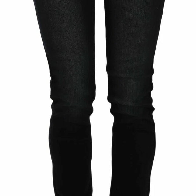 Versace Jeans Couture Dark Black Dora Slim Fit Denim Pants
