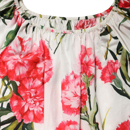Dolce & Gabbana Multicolor Floral Off Shoulder Blouse Top