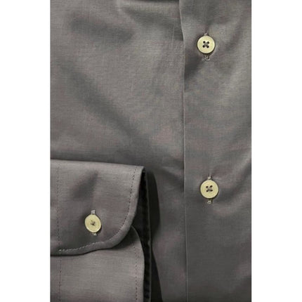 Baldinini Trend Gray Cotton Men Shirt