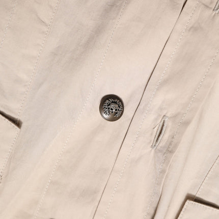 Dolce & Gabbana Beige Collared Long Sleeve Cotton Shirt Top