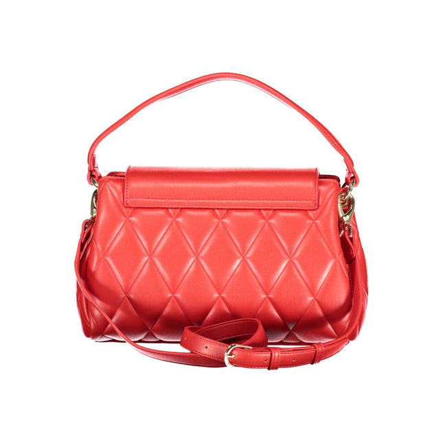 Mario Valentino Rosso Polyurethane Women's Bag with Adjustable Shoulder Strap