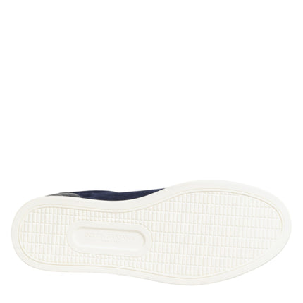 Dolce & Gabbana Blue Leather Suede Low Top Sneakers Shoes