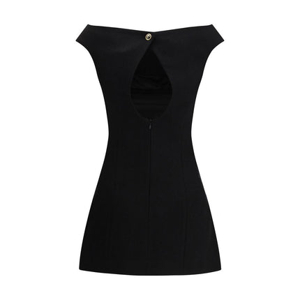 Marine Serre Black Wool Casual Dress