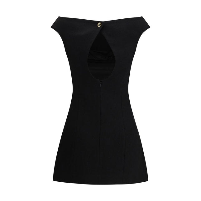 Marine Serre Black Wool Casual Dress