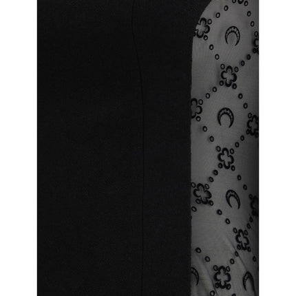 Marine Serre Black Wool Casual Dress