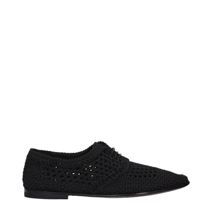 Dolce & Gabbana Black Fabric Oxfords And Derbies