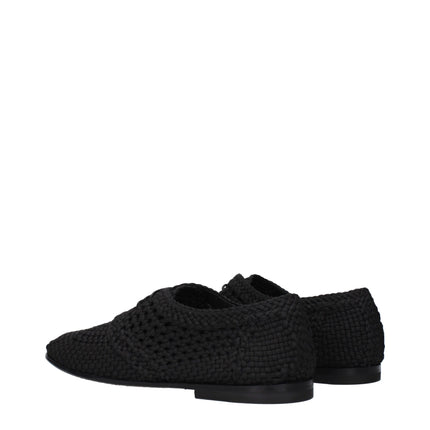 Dolce & Gabbana Black Fabric Oxfords And Derbies