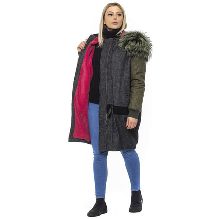 Mr&Mrs Italy Gray Leather Women Bomber Jacket
