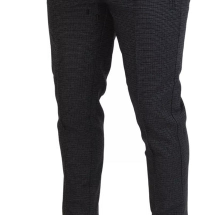 Dolce & Gabbana Gray Striped Wool Skinny Trouser Pants