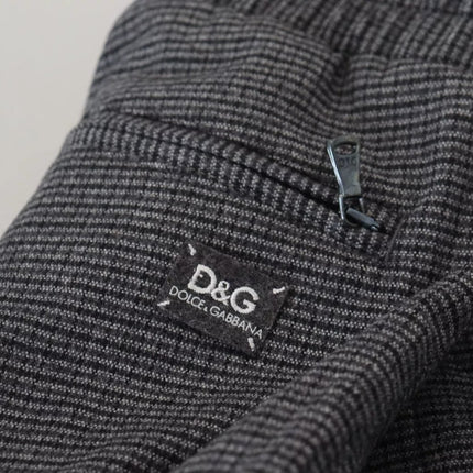 Dolce & Gabbana Gray Striped Wool Skinny Trouser Pants