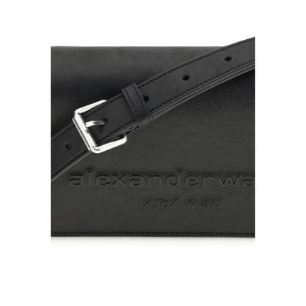 Alexander Wang Black Calf Leather Bos Taurus Shoulder Bag