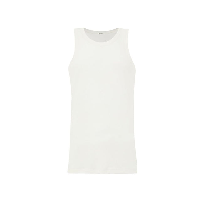 Jil Sander White Cotton Sleveless Jacket