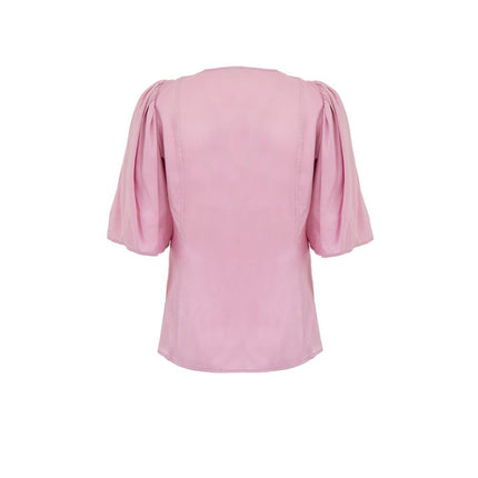 Ganni Pink Satin Tank Tops