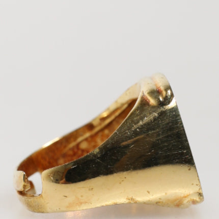 Dolce & Gabbana Gold-Tone Real Brass Black Enamel "J" Adjustable Rings