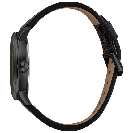 Just Cavalli Black Leather Dress Watch