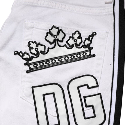Dolce & Gabbana White Cotton Stretch Skinny Men Denim Jeans