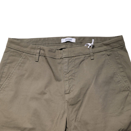 Dondup Beige Cotton Stretch Straight Chino Men Trouser Pants